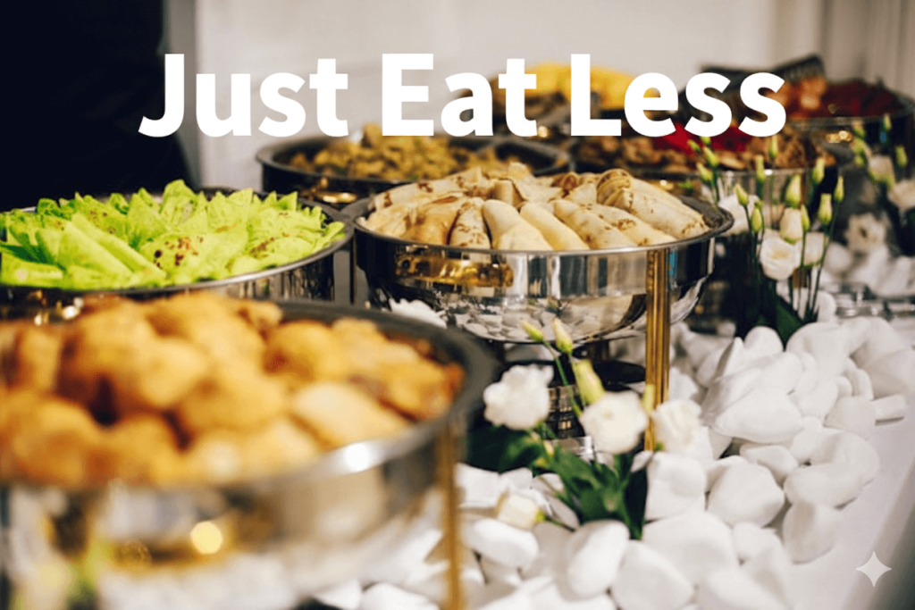 just eat less by Richard Uzelac